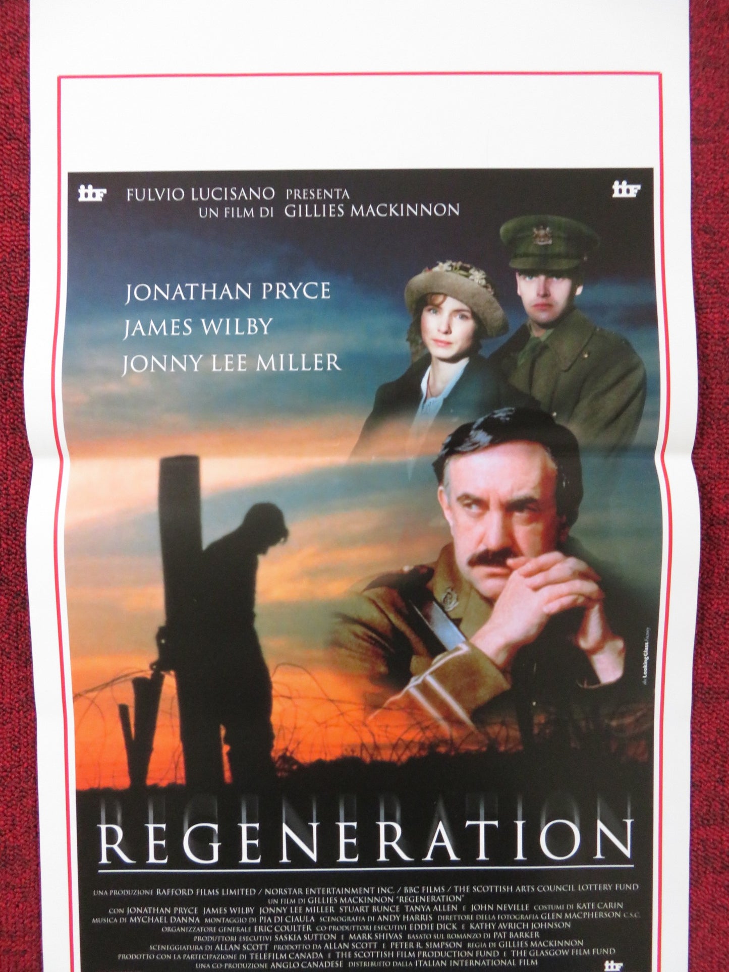 REGENERATION ITALIAN LOCANDINA POSTER JONATHAN PRYCE JONNY LEE MILLER 1997