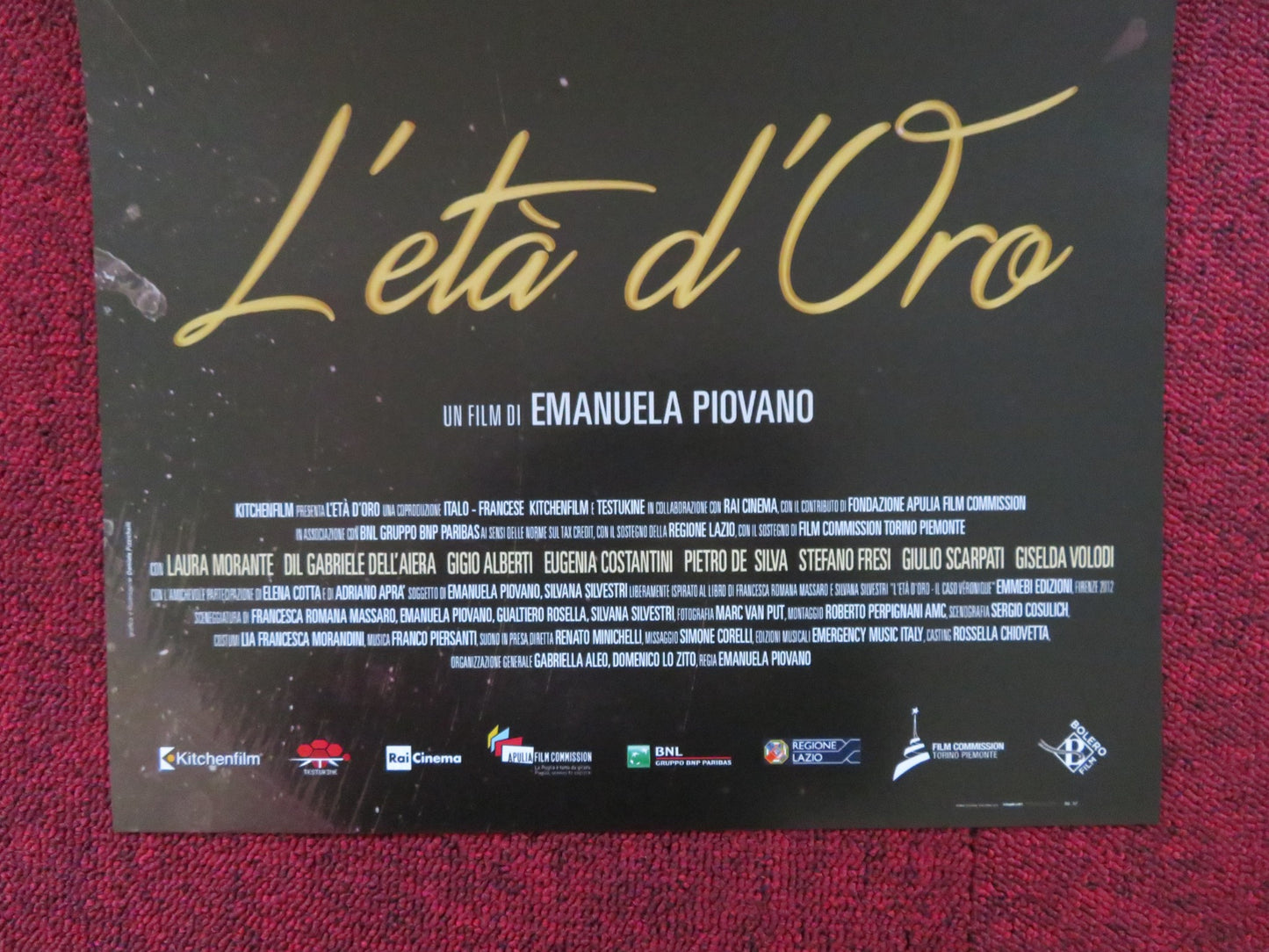 L'ETA D'ORO ITALIAN LOCANDINA POSTER LAURA MORANTE 2016