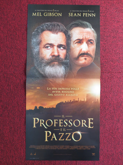 THE PROFESSOR AND THE MADMAN ITALIAN LOCANDINA POSTER MEL GIBSON SEAN PENN 2019