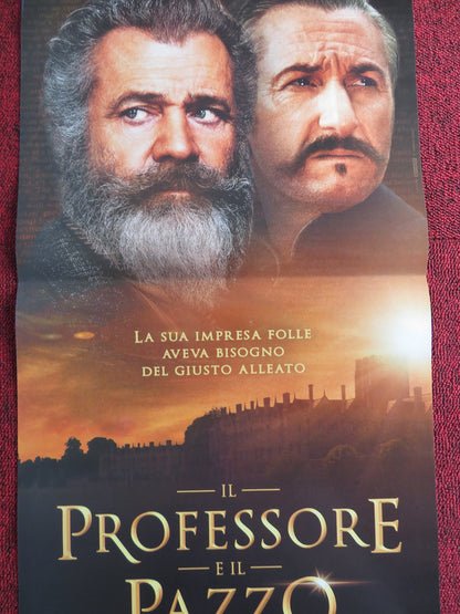 THE PROFESSOR AND THE MADMAN ITALIAN LOCANDINA POSTER MEL GIBSON SEAN PENN 2019