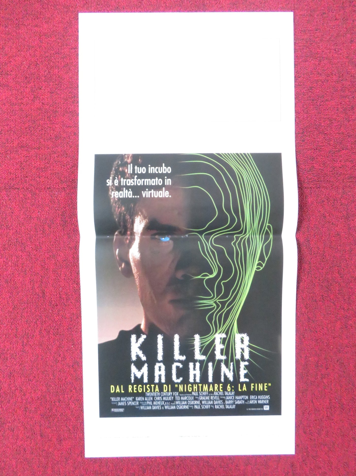 KILLER MACHINE ITALIAN LOCANDINA POSTER KAREN ALLEN CHRIS MULKEY 1994