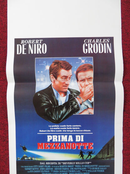 PRIMA DI MEZZANOTTE ITALIAN LOCANDINA POSTER ROBERT DE NIRO CHARLES GRODIN 1988