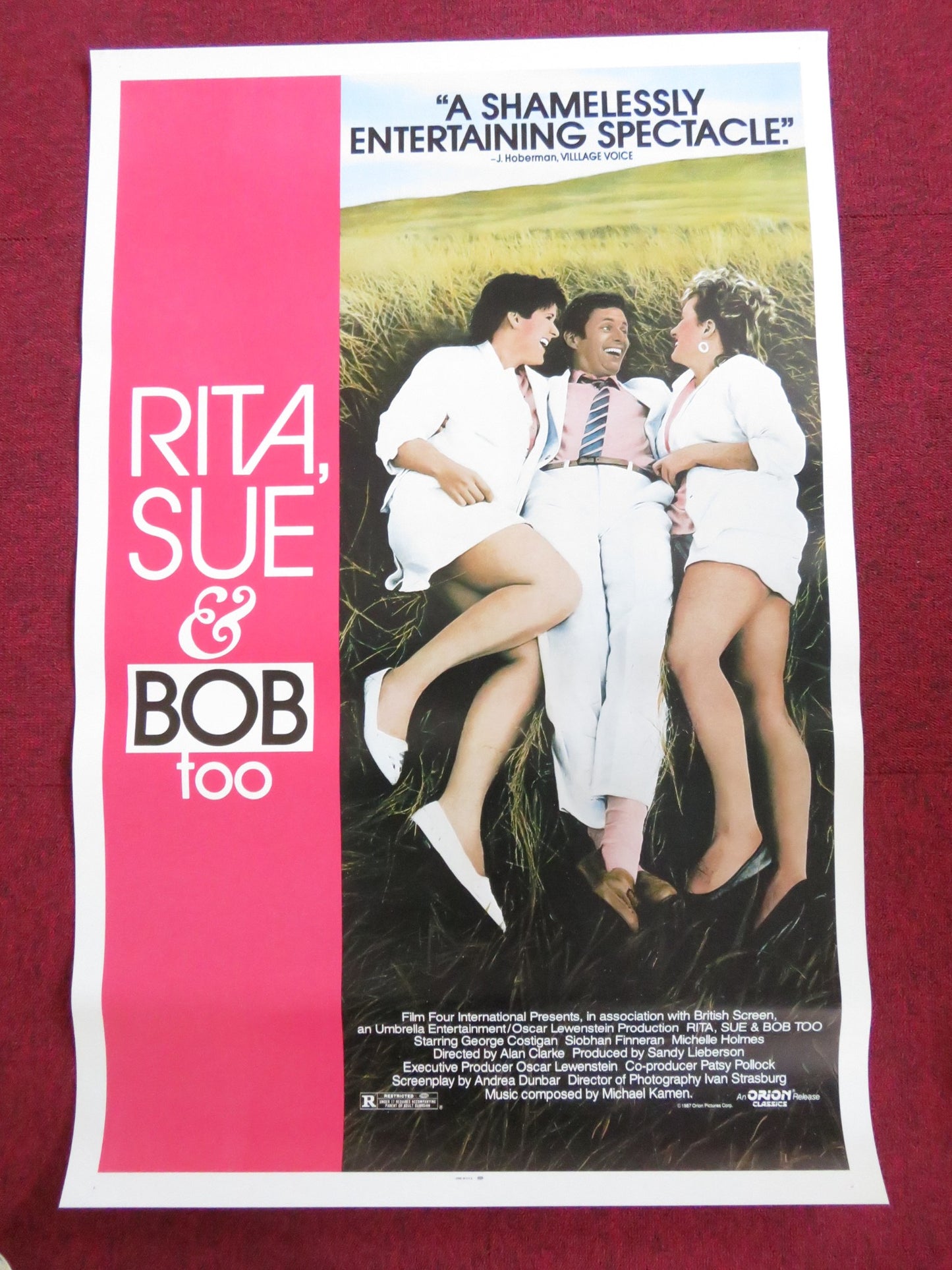 RITA, SUE AND BOB TOO US ONE SHEET ROLLED POSTER MICHELLE HOLMES COSTIGAN 1987