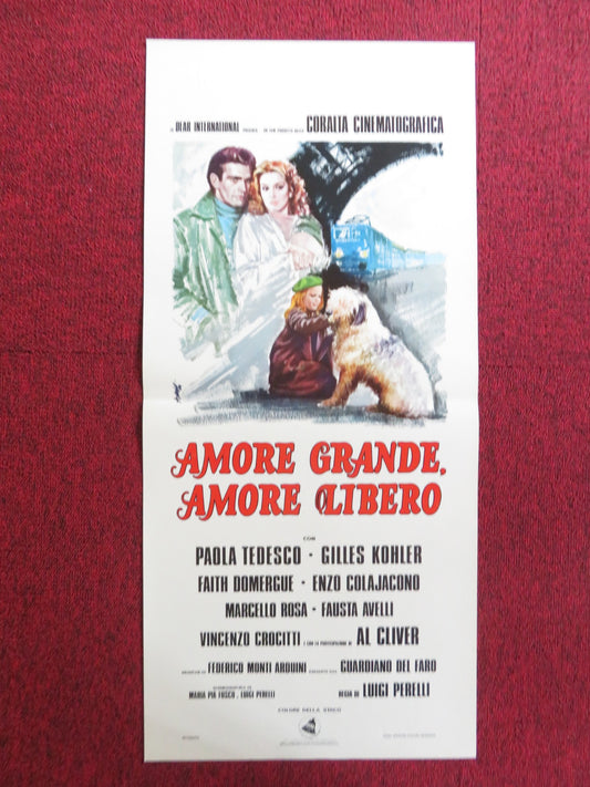 AMORE GRANDE, AMORE LIBERO ITALIAN LOCANDINA POSTER PAOLA TEDESCO 1976