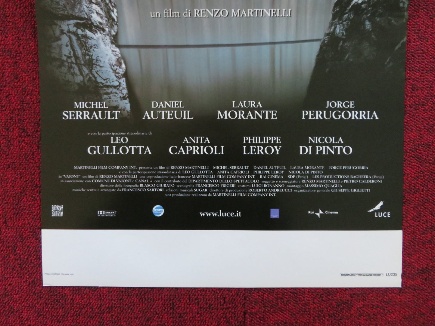 VAJONT - LA DIGA DEL DISONORE ITALIAN LOCANDINA POSTER MICHEL SERRAULT 2001