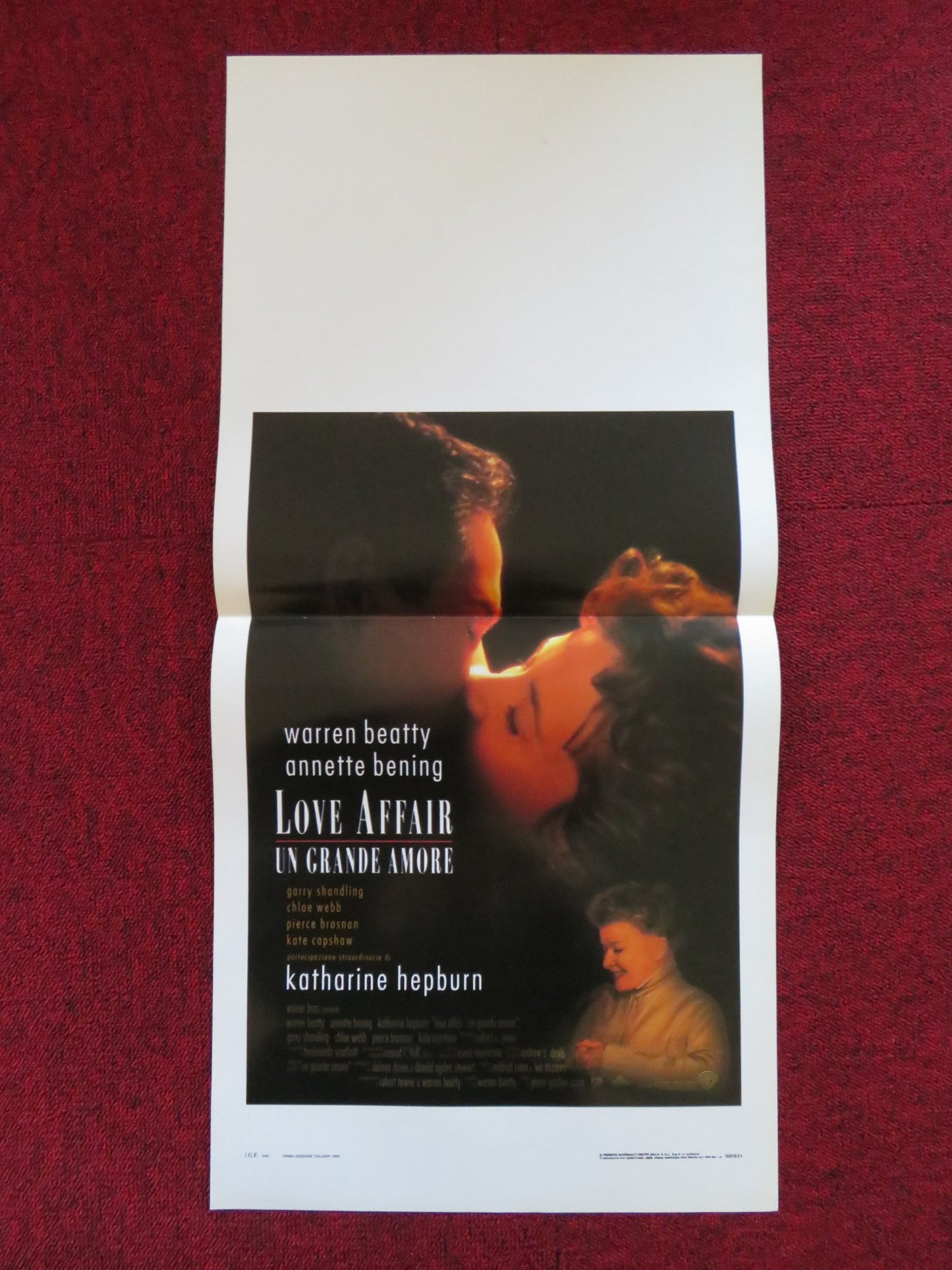 LOVE AFFAIR ITALIAN LOCANDINA POSTER WARREN BEATTY ANNETTE BENING 1994