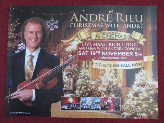 CHRISTMAS WITH ANDRE - ANDRE RIEU LIVE UK QUAD (30"x 40") ROLLED POSTER 2015