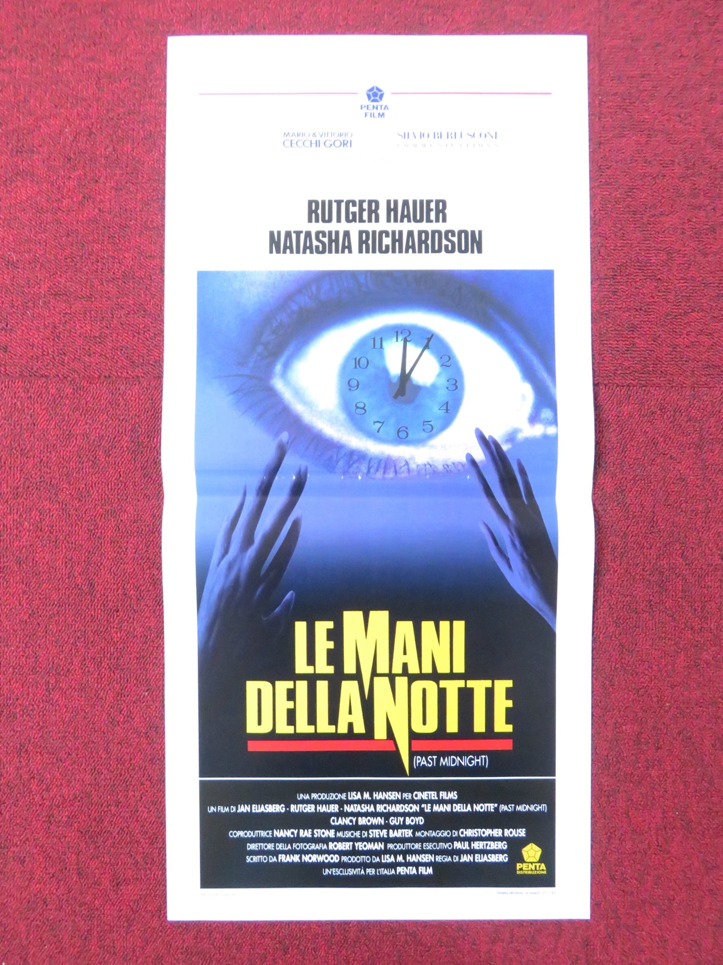 PAST MIDNIGHT ITALIAN LOCANDINA POSTER RUTGER HAUER NATASHA RICHARDSON 1992