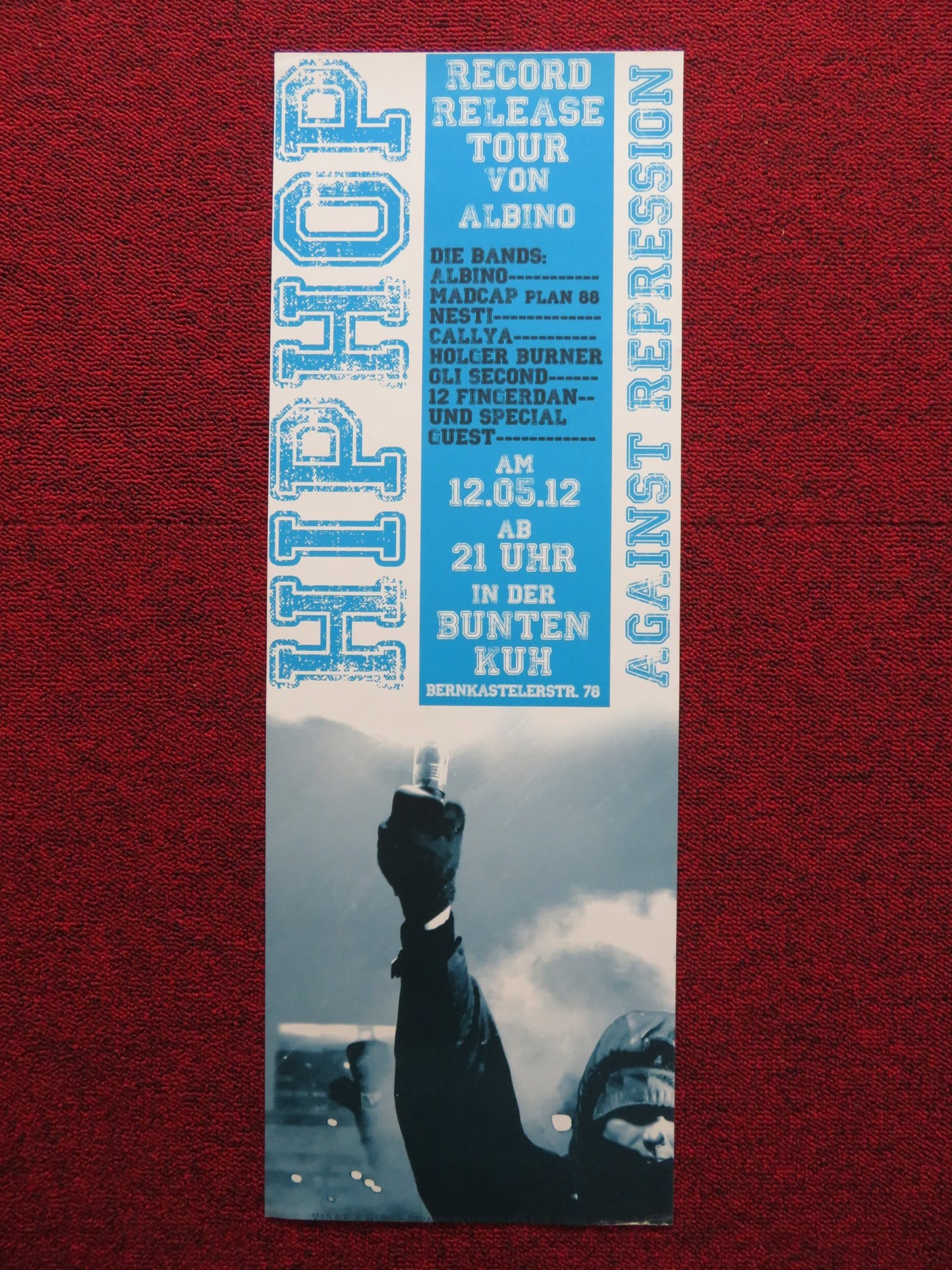 HIP HOP RECORD RELEASE TOUR GERMAN MUSIC POSTER ALBINO MADCAP PLAN 88 NESTI 2012