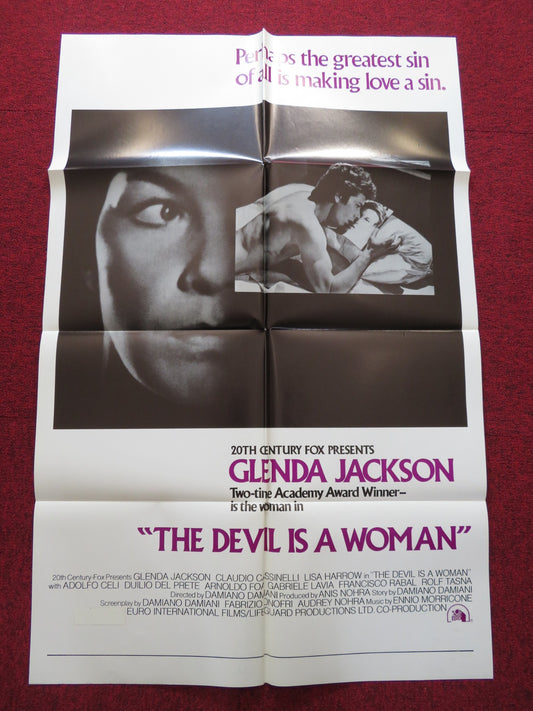 THE DEVIL IS A WOMAN FOLDED US ONE SHEET POSTER GLENDA JACKSON LISA HARROW 1975