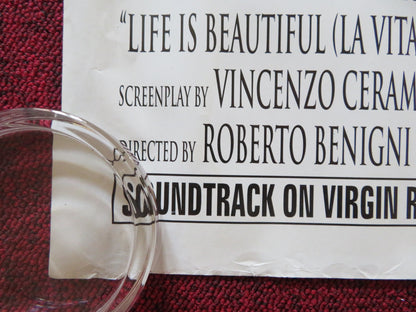 LIFE IS BEAUTIFUL UK QUAD ROLLED POSTER ROBERTO BENIGNI NICOLETTA BRASCHI 1997