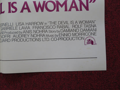 THE DEVIL IS A WOMAN FOLDED US ONE SHEET POSTER GLENDA JACKSON LISA HARROW 1975