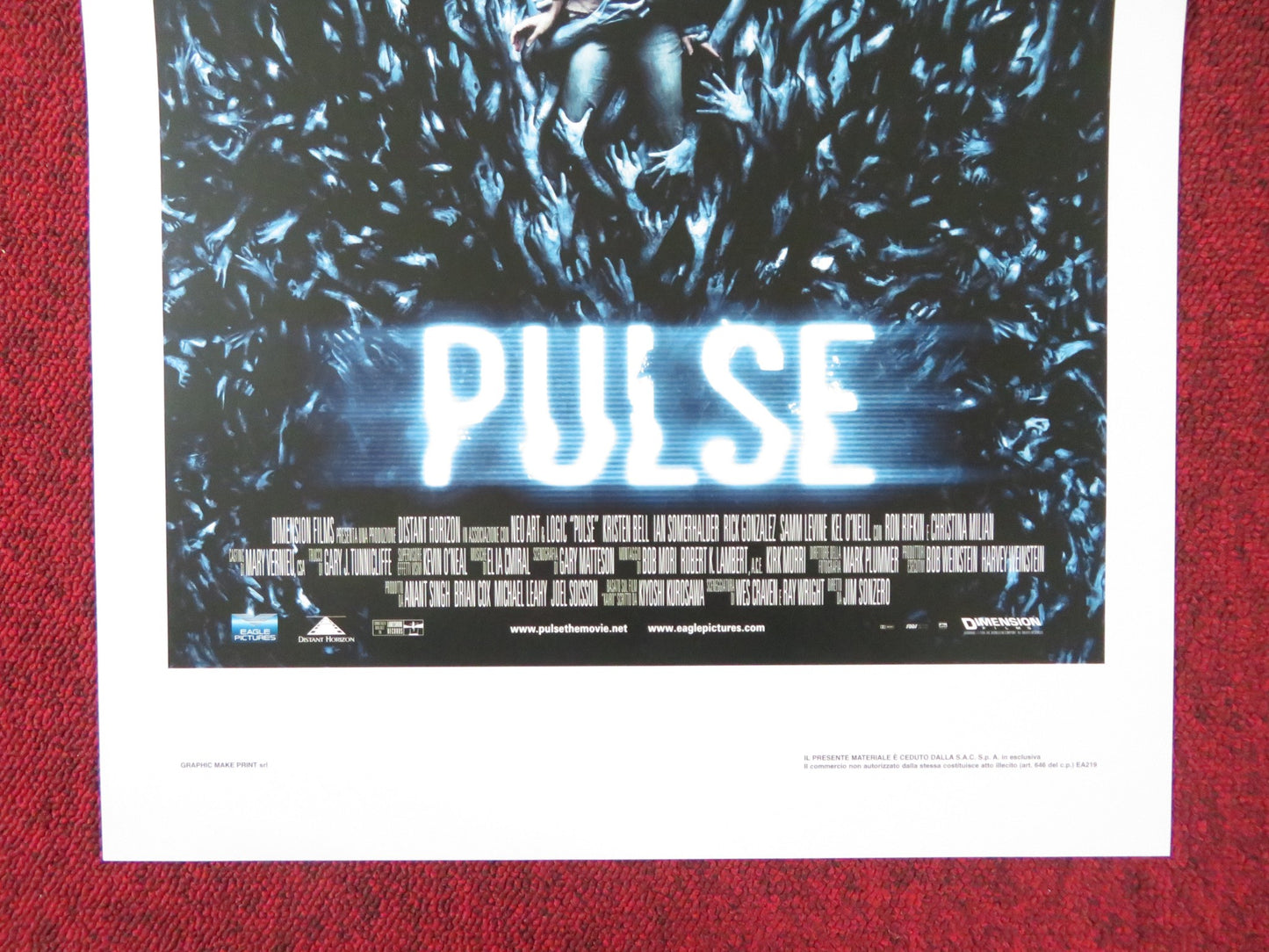 PULSE ITALIAN LOCANDINA POSTER KRISTEN BELL IAN SOMERHALDER 2006