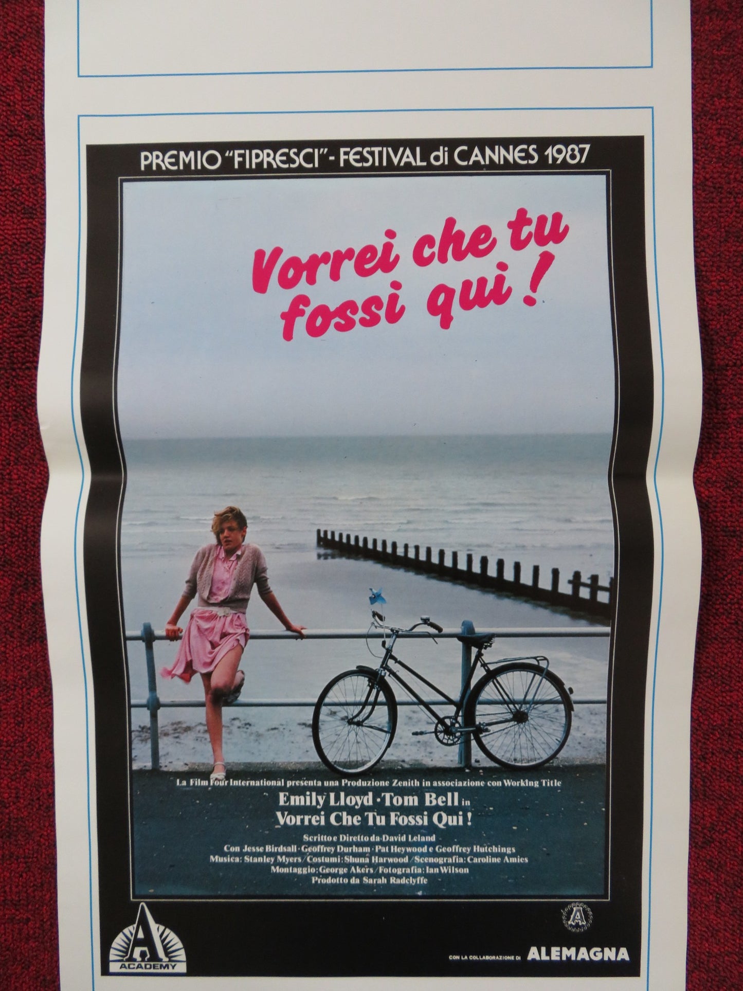 WISH YOU WERE HERE ITALIAN LOCANDINA POSTER DAVID LELAND EMILY LLOYD 1988