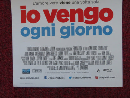 PREMATURE ITALIAN LOCANDINA POSTER JOHN KARNA CAROLINE  TRAYWICK 2014