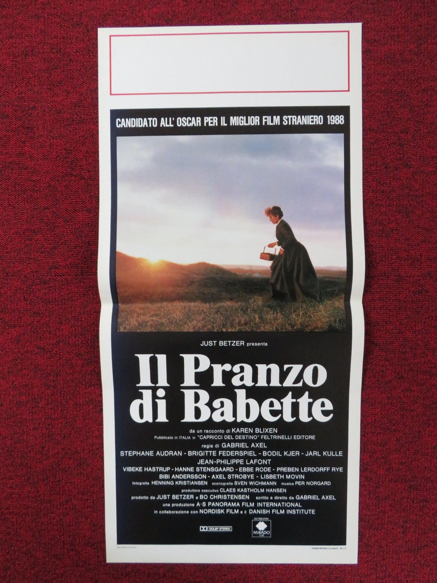 BABETTE'S FEAST ITALIAN LOCANDINA POSTER STEPHANE AUDRAN BODIL KJER 1988