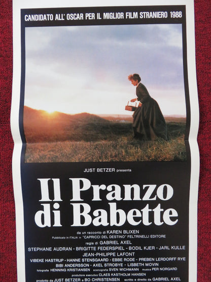 BABETTE'S FEAST ITALIAN LOCANDINA POSTER STEPHANE AUDRAN BODIL KJER 1988