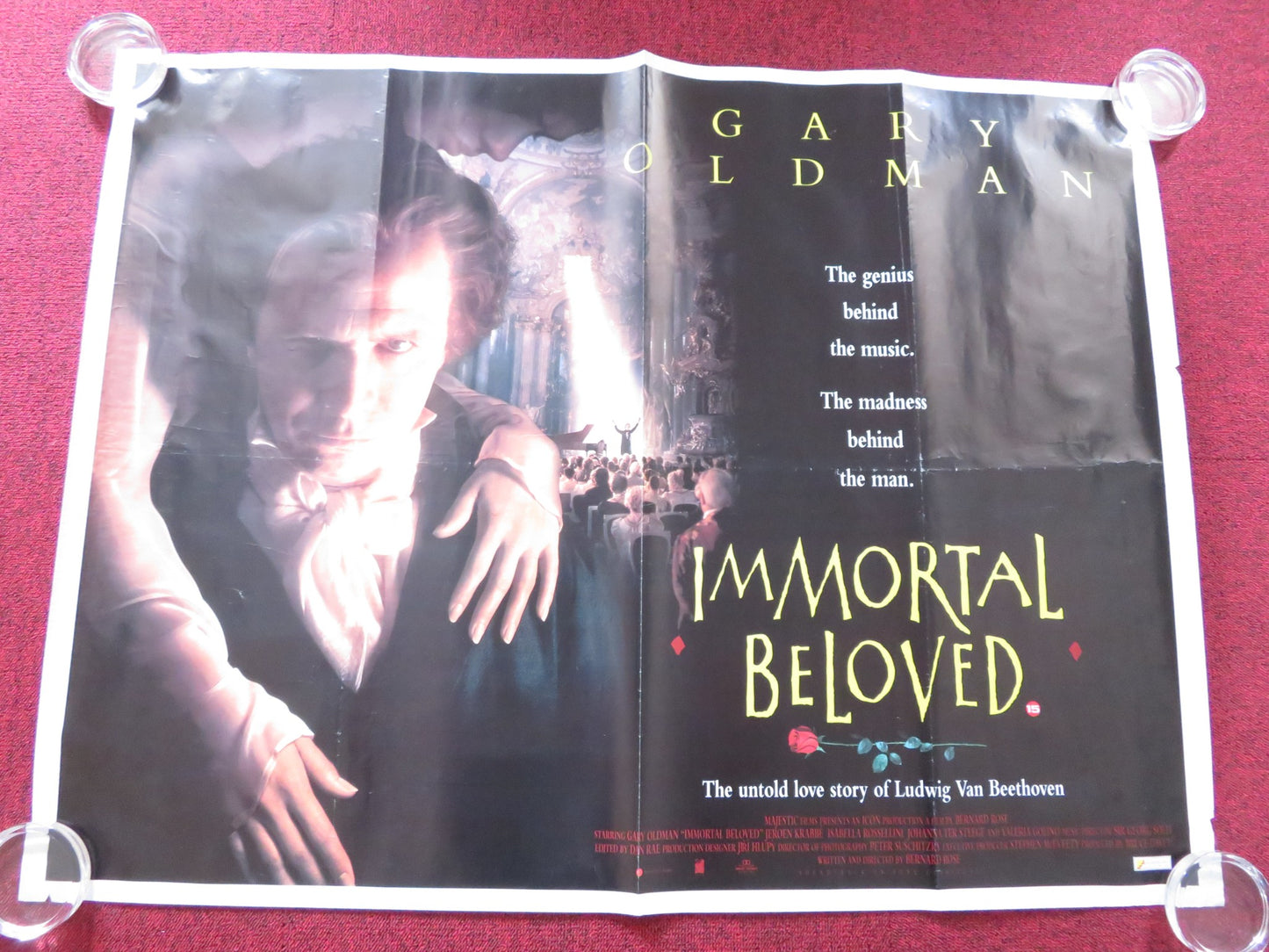 IMMORTAL BELOVED UK QUAD ROLLED POSTER GARY OLDMAN ISABELLA ROSSELLINI 1994