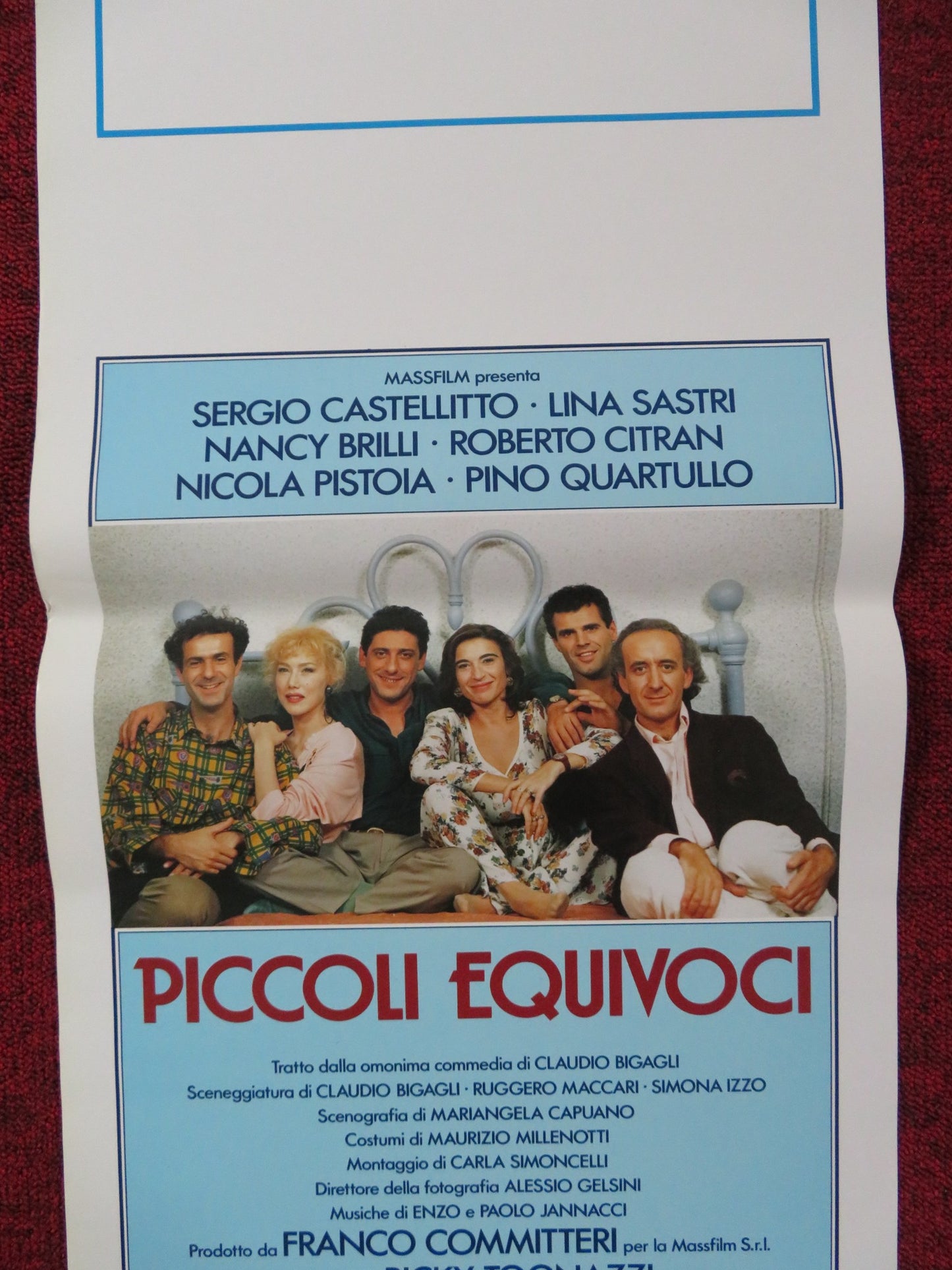 PICCOLI EQUIVOCI ITALIAN LOCANDINA POSTER SERGIO CASTELLITTO LINA SASTRI 1989