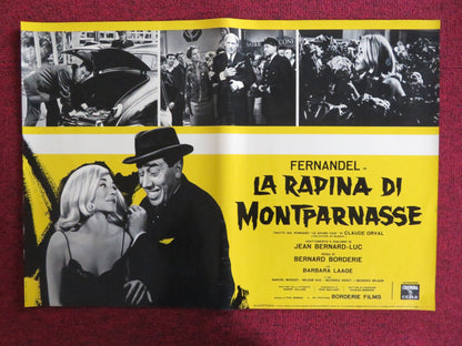 LA RAPINA DI MONTPARNASSE - C ITALIAN FOTOBUSTA POSTER FERNANDEL B. LAAGE 1964