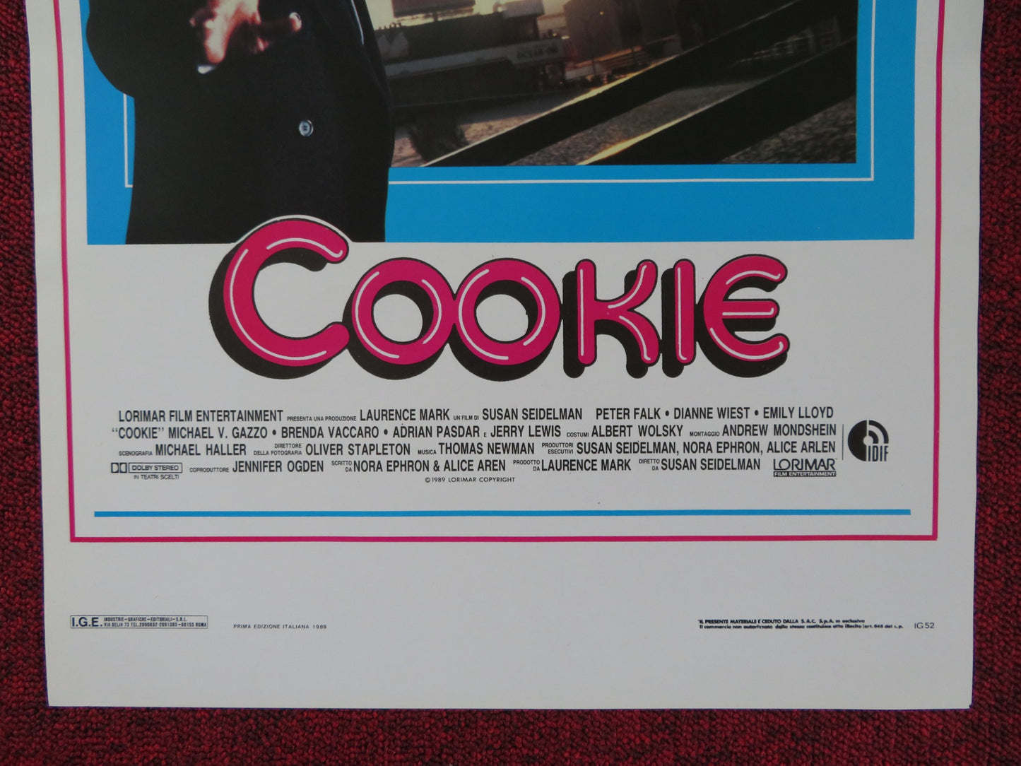 COOKIE ITALIAN LOCANDINA POSTER PETER FALK DIANNE WIEST 1989