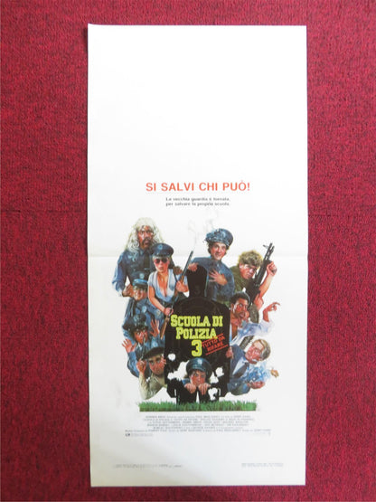 POLICE ACADEMY 3: BACK IN TRAINING ITALIAN LOCANDINA POSTER GUTTENBERG 1986