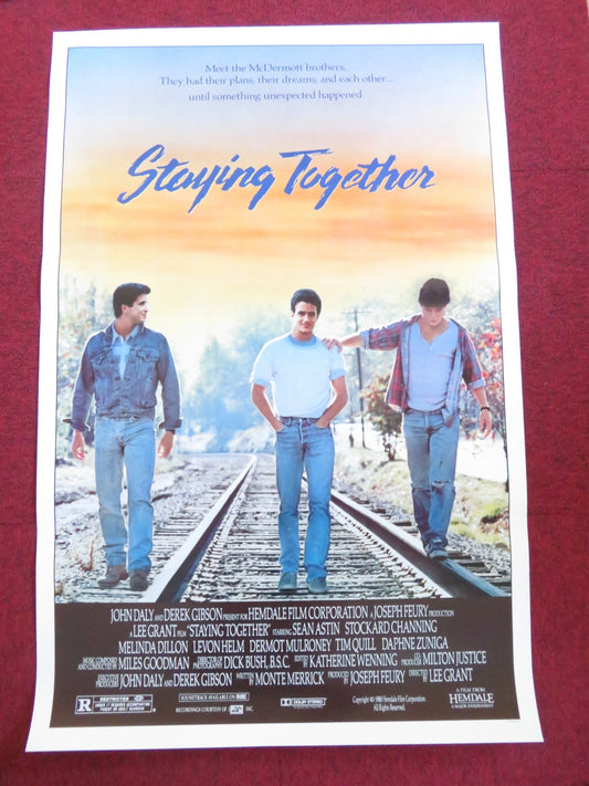 STAYING TOGETHER US ONE SHEET ROLLED POSTER SEAN ASTIN DERMOT MULRONEY 1989