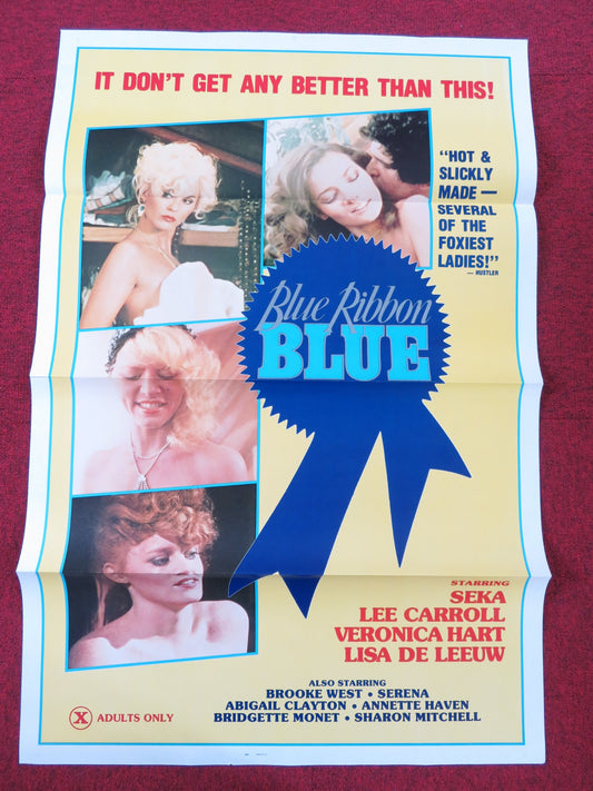 BLUE RIBBON BLUE US TRI FOLDED ONE SHEET ROLLED POSTER SEKA VERONICA HART 1985