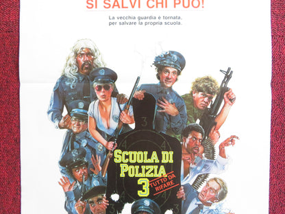 POLICE ACADEMY 3: BACK IN TRAINING ITALIAN LOCANDINA POSTER GUTTENBERG 1986