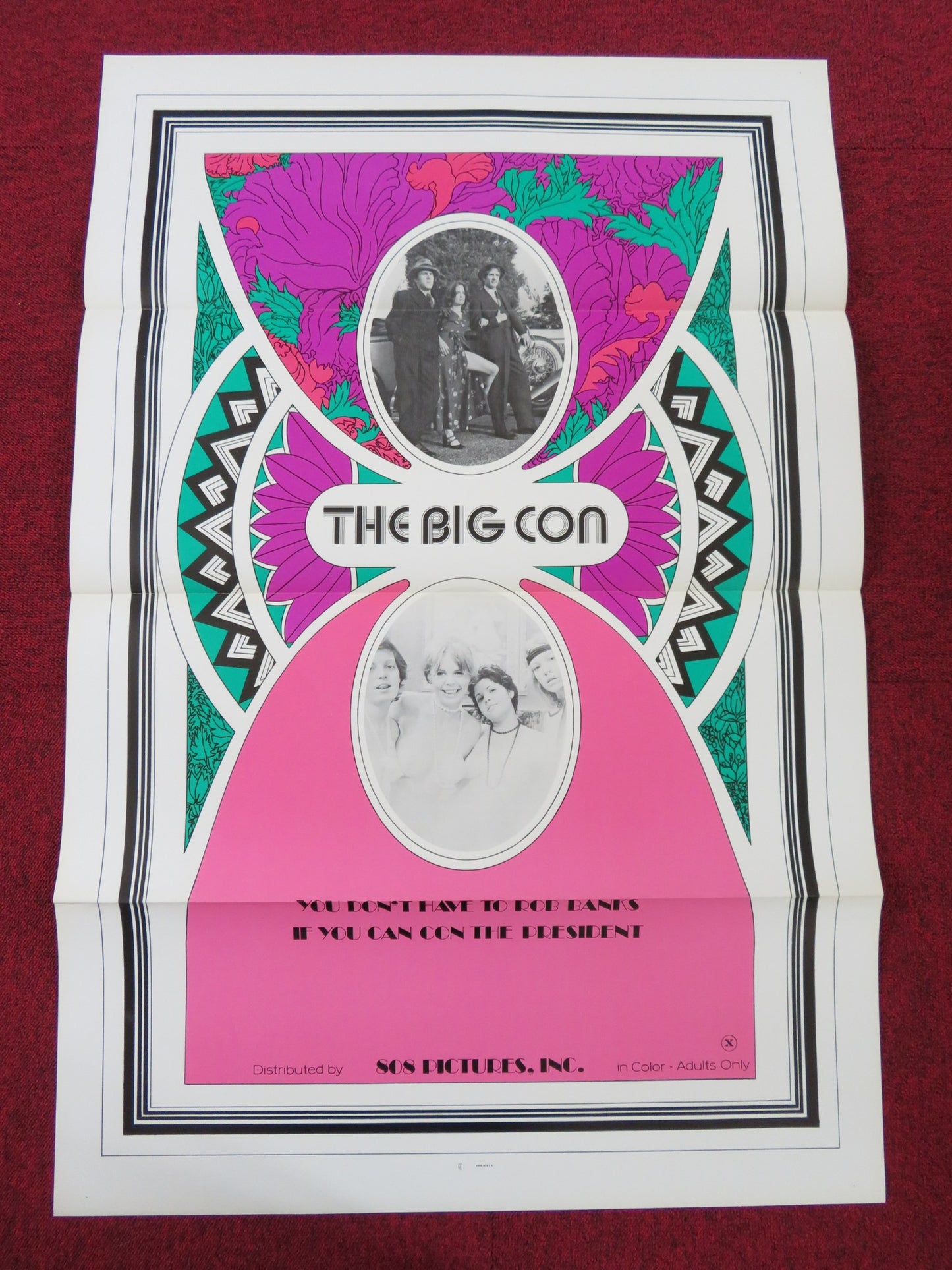 THE BIG CON US TRI FOLDED ONE SHEET ROLLED POSTER JENNIFER JORDAN 1975