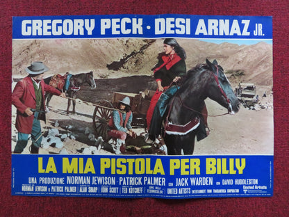 BILLY TWO HATS - B ITALIAN FOTOBUSTA POSTER GREGORY PECK DESI ARNAZ JR 1974