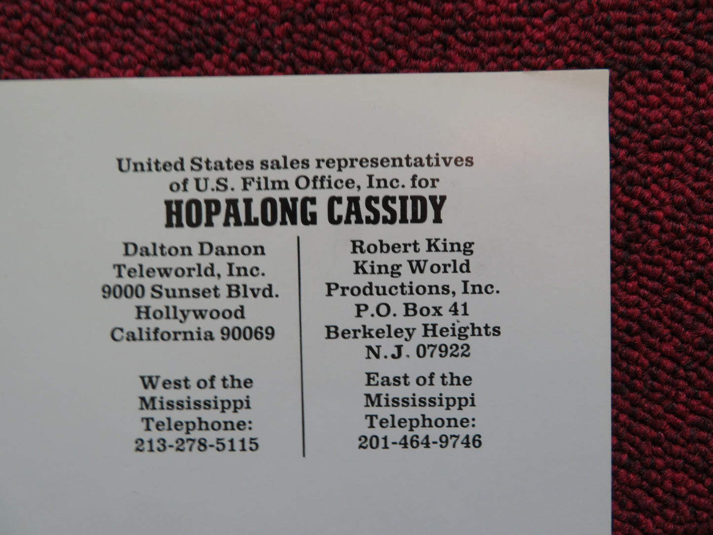 HOPALONG CASIDY HOPPY RIDES AGAIN POSTER WILLIAM BOYD EDGAR BUCHANAN TV SERIES