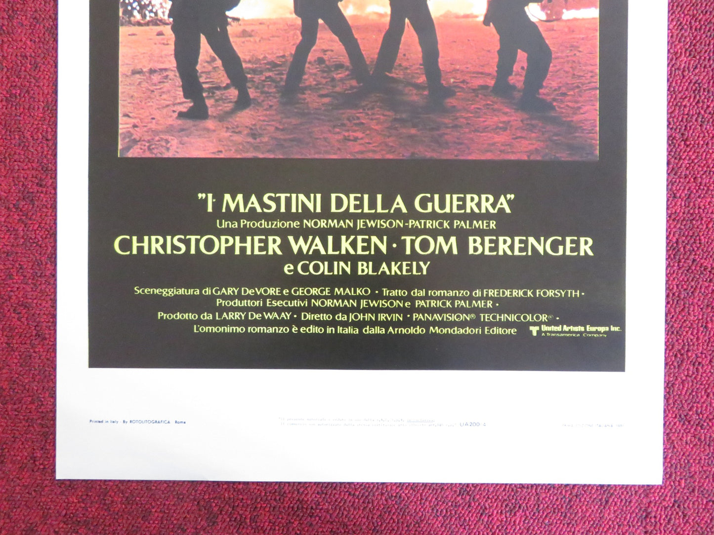 THE DOGS OF WARS ITALIAN LOCANDINA POSTER CHRISTOPHER WALKEN TOM BERENGER 1981