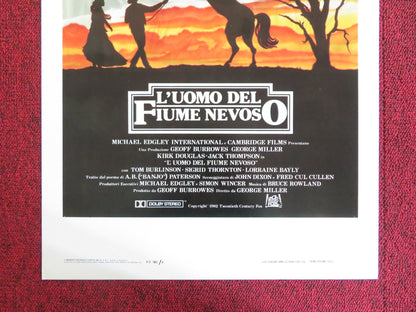 THE MAN FROM SNOWY RIVER ITALIAN LOCANDINA POSTER KIRK DOUGLAS THOMPSON 1983