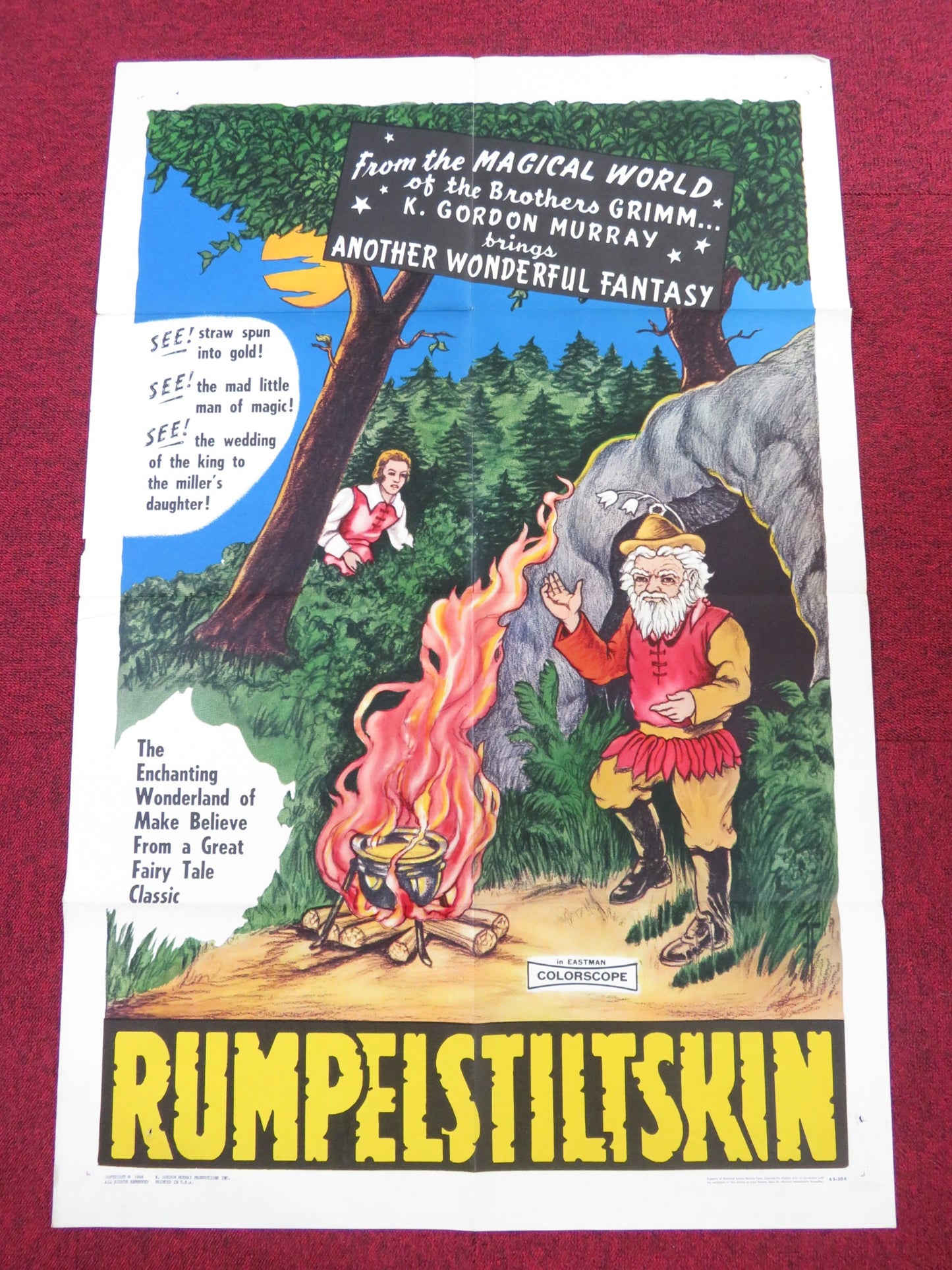 RUMPLESTILTSKIN FOLDED US ONE SHEET POSTER WERNER KRUGER LIANE CROON 1965