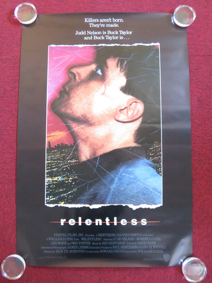 RELENTLESS US ONE SHEET ROLLED POSTER JUDD NELSON ROBERT LOGGIA 1989