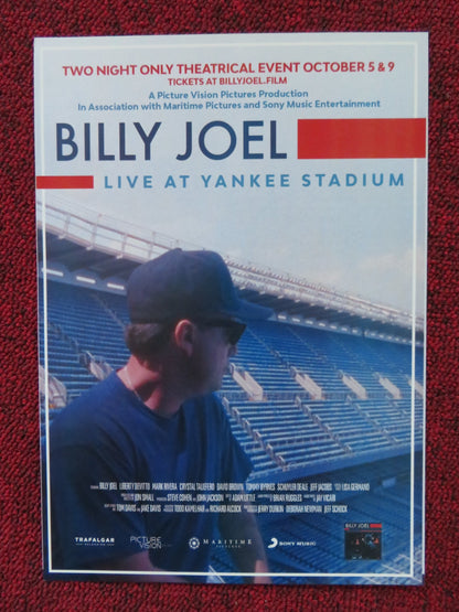 BILLY JOEL LIVE AT YANKEE STADIUM JAPANESE CHIRASHI (B5) POSTER BILLY JOEL 1990