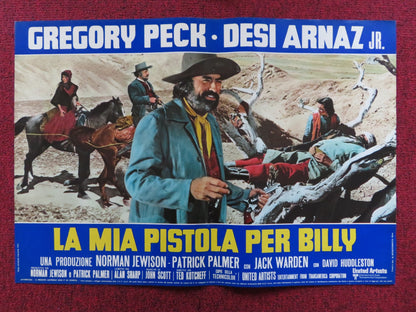 BILLY TWO HATS - E ITALIAN FOTOBUSTA POSTER GREGORY PECK DESI ARNAZ JR 1974