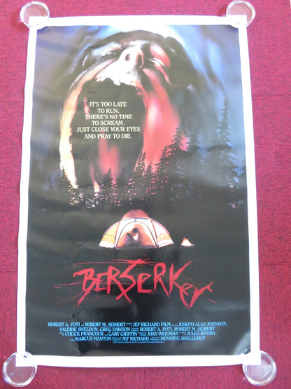 BERSERKER US ONE SHEET ROLLED POSTER JOSEPH ALAN JOHNSON GREG DAWSON 1987