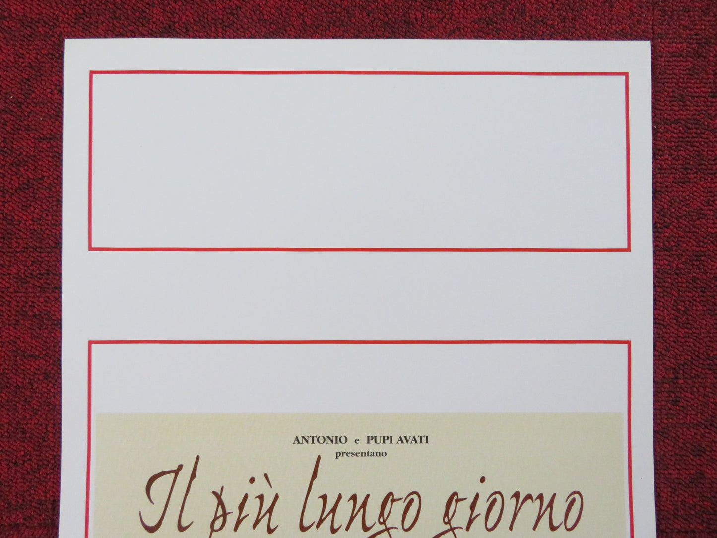 IL PIU LUNGO GIORNO ITALIAN LOCANDINA POSTER LUCA BIAGINI ENRICA M. MODUGNO 1998