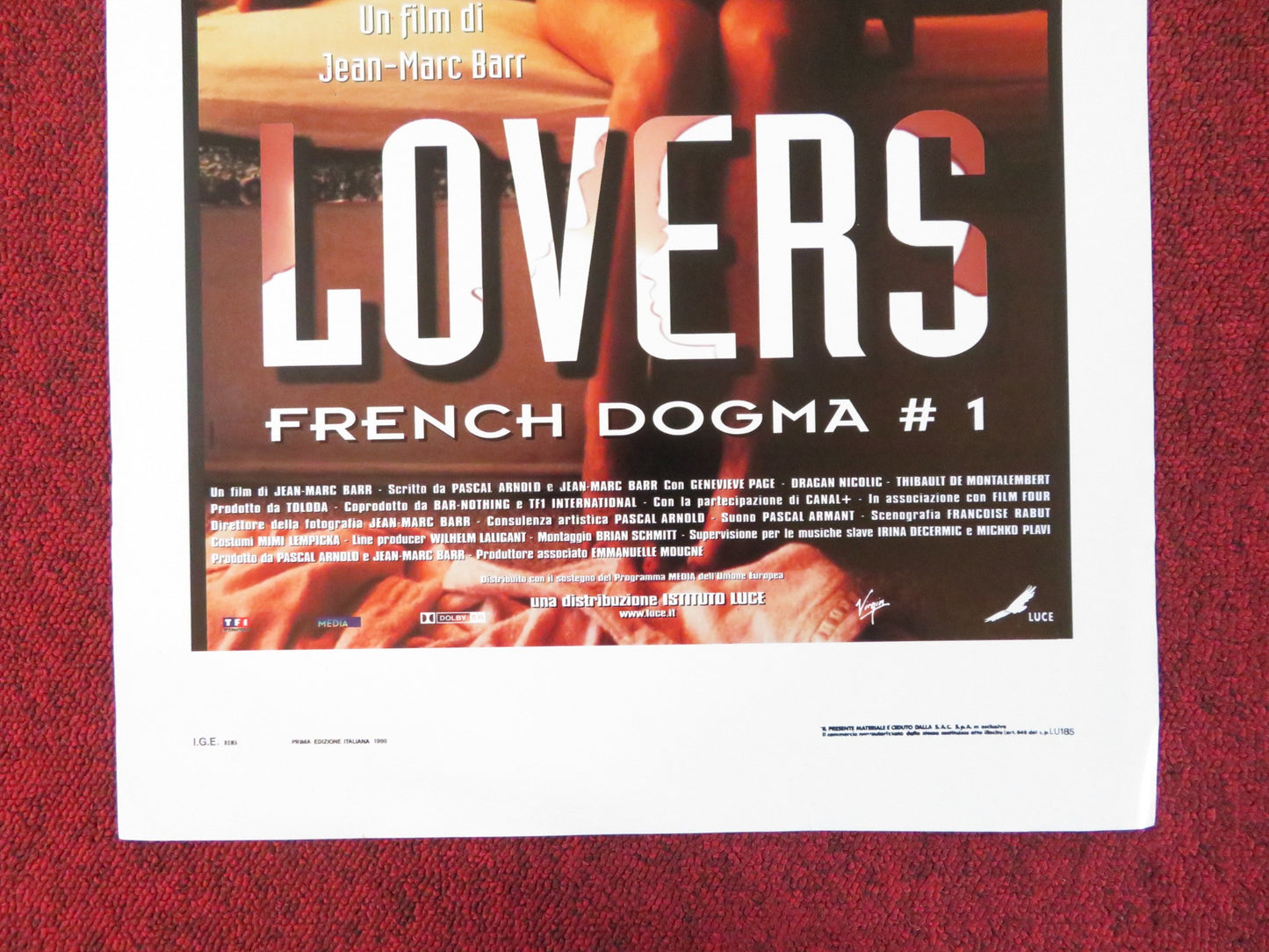 LOVERS ITALIAN LOCANDINA POSTER ELODIE BOUCHEZ SERGUEI TRIFUNOVIC 1999