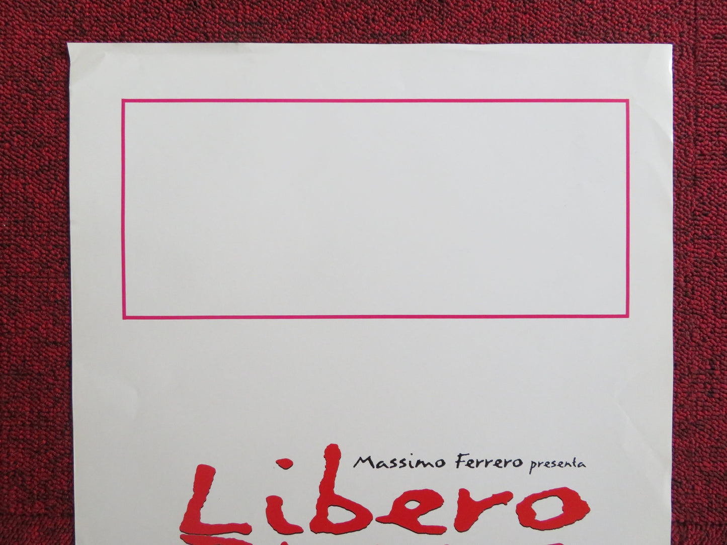 LIBERO BURRO ITALIAN LOCANDINA POSTER SEGIO CASTELLITTO MARGARET MAZZANTINI 1999