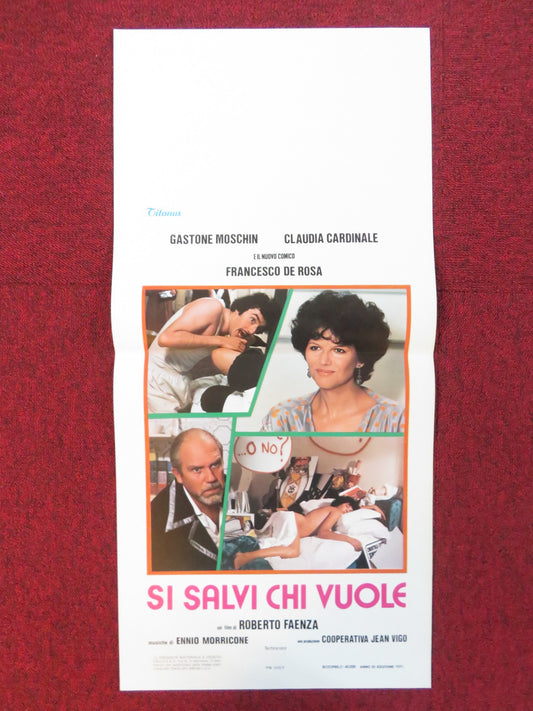 SI SALVI CHI VUOLE ITALIAN LOCANDINA POSTER GASTONE MOSCHINI C. CARDINALE 1980