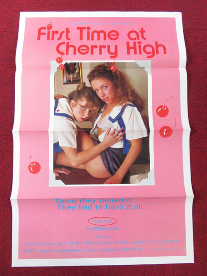 FIRST TIME AT CHERRY HIGH US TRI FOLDED ONE SHEET ROLLED POSTER R. SYMMER 1984