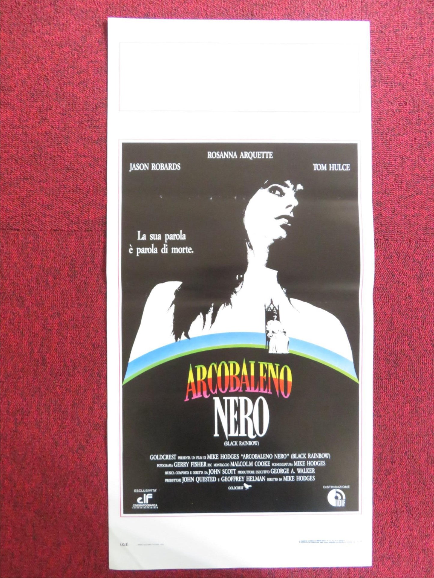 BLACK RAINBOW ITALIAN LOCANDINA POSTER ROSANNA ARQUETTE JASON ROBARDS 1991