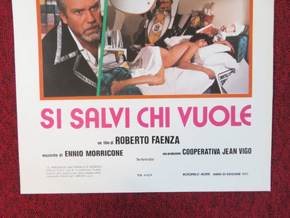 SI SALVI CHI VUOLE ITALIAN LOCANDINA POSTER GASTONE MOSCHINI C. CARDINALE 1980