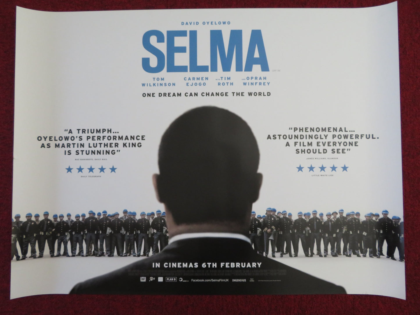 SELMA UK QUAD (30"x 40") ROLLED POSTER DAVID OYELOWO TOM WILKINSON 2014