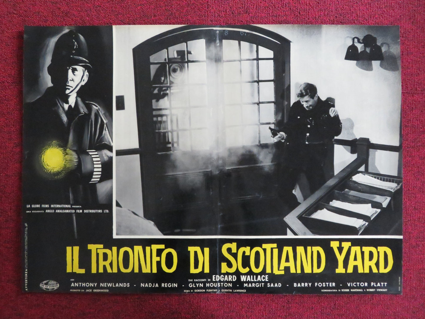 SOLO FOR SPARROW - C ITALIAN FOTOBUSTA POSTER ANTHONY NEWLANDS GLYN HOUSTON 1962