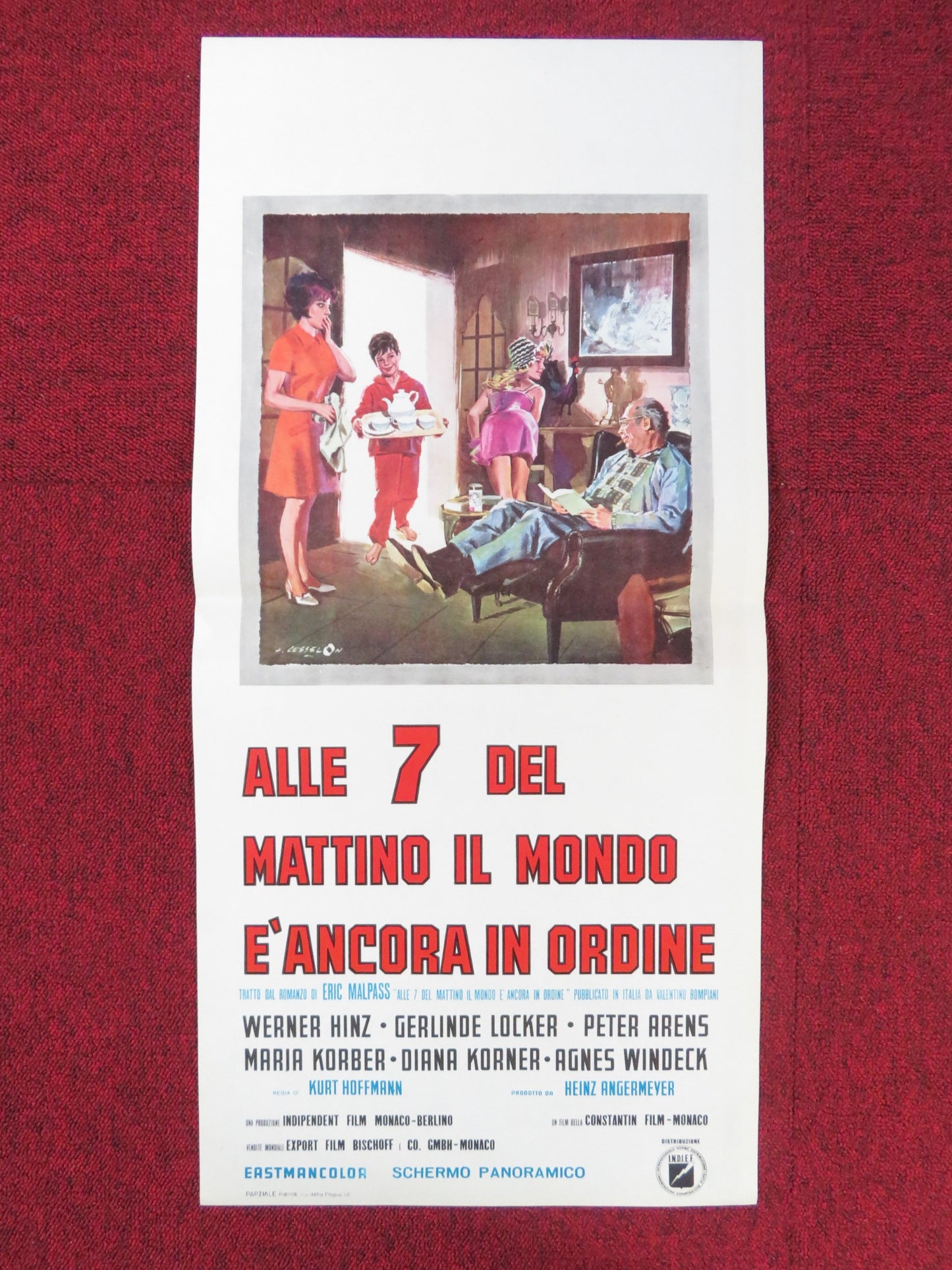 IN THE MORNING AT SEVEN THE WORLD IS STILL IN ORDER ITALIAN LOCANDINA POSTER '68