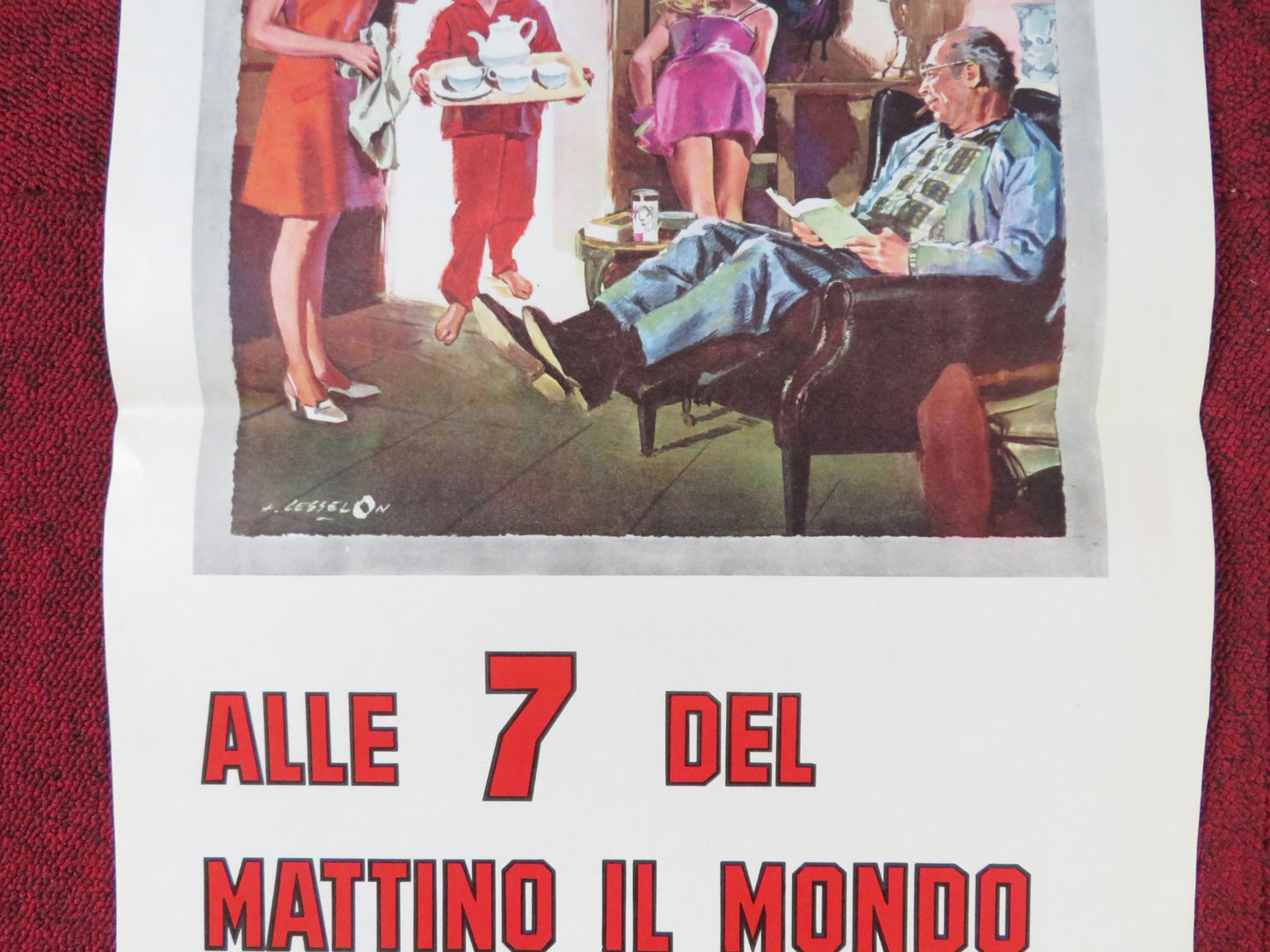 IN THE MORNING AT SEVEN THE WORLD IS STILL IN ORDER ITALIAN LOCANDINA POSTER '68